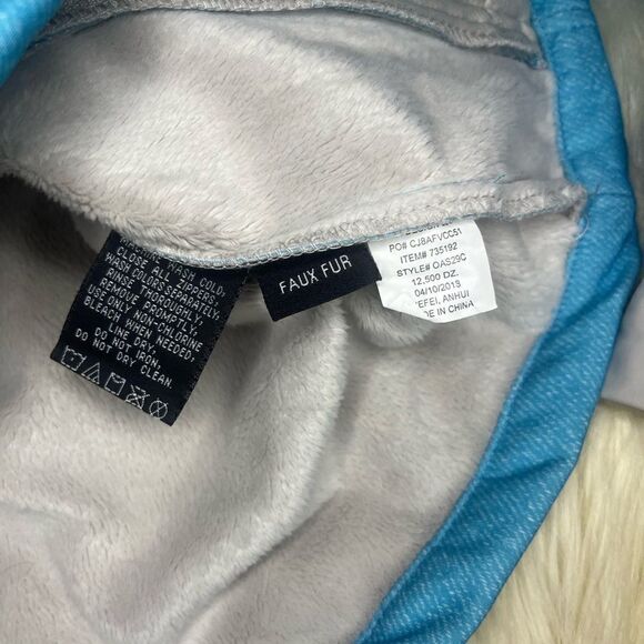 Snozu Ice blue Full-Zip Hooded Jacket Small 7/8 - Picture 4 of 5